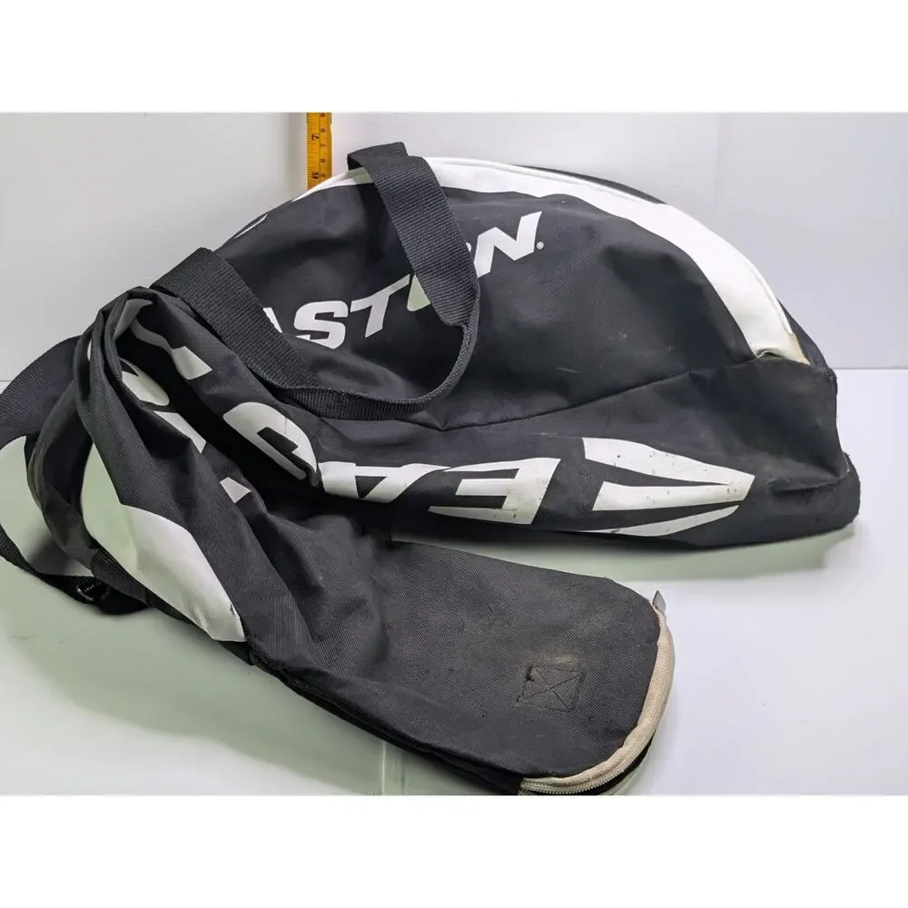 Easton Baseball Softball Bat Equipment Bag Black White Carry Duffel Used